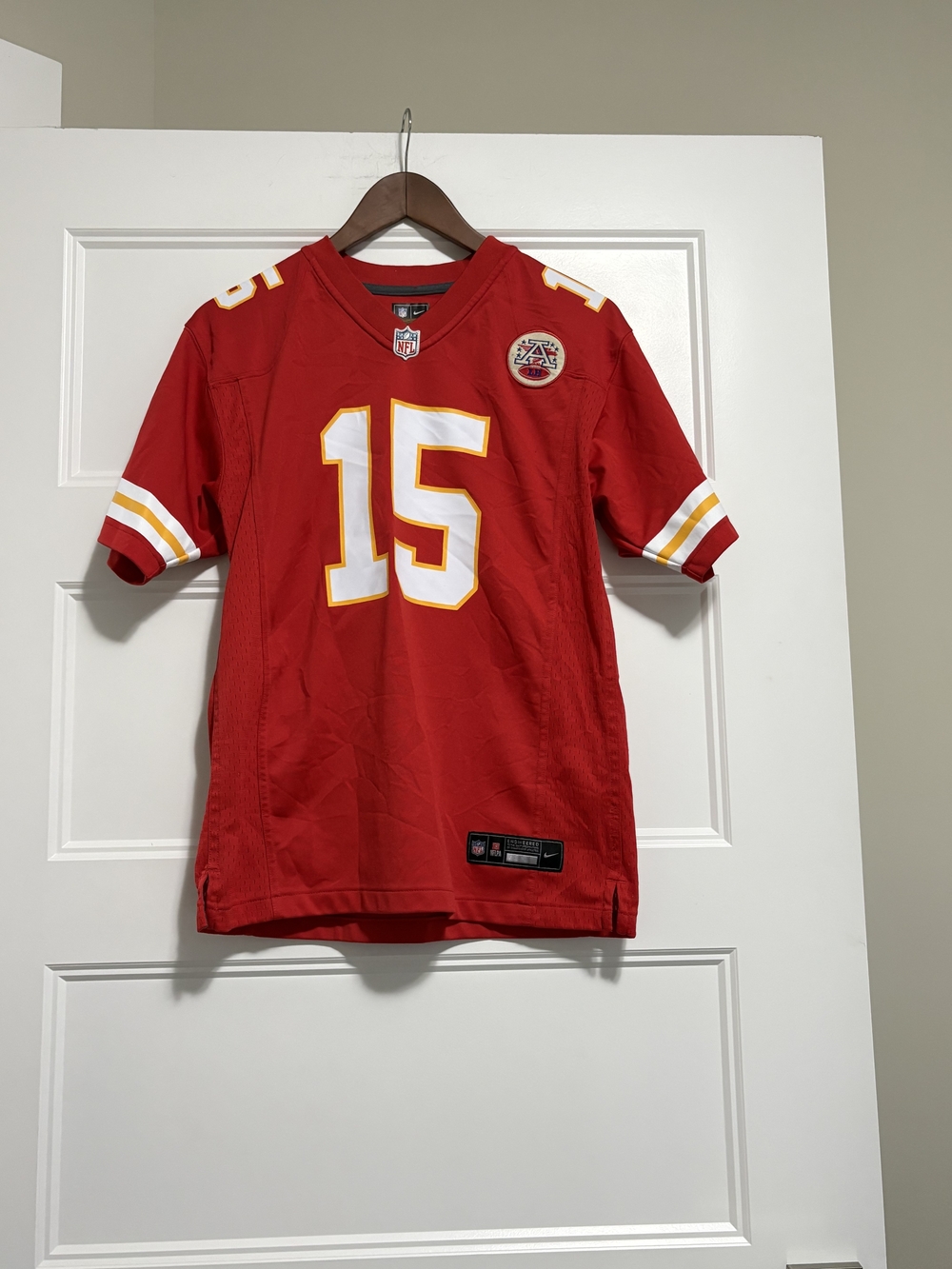 Kansas City Red #15 Kids Football Jersey Patrick Mahommes